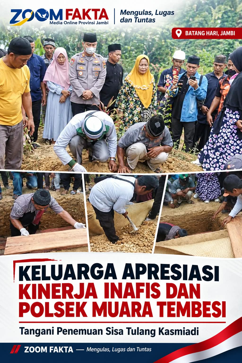 Keluarga Apresiasi Kinerja INAFIS dan Polsek Muara Tembesi Tangani Kasus Kasmiadi