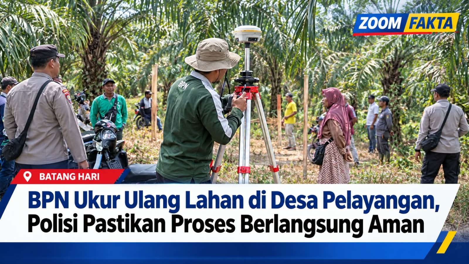 BPN Ukur Ulang Lahan di Desa Pelayangan Batang Hari, Polsek Muara Tembesi Pastikan Aman