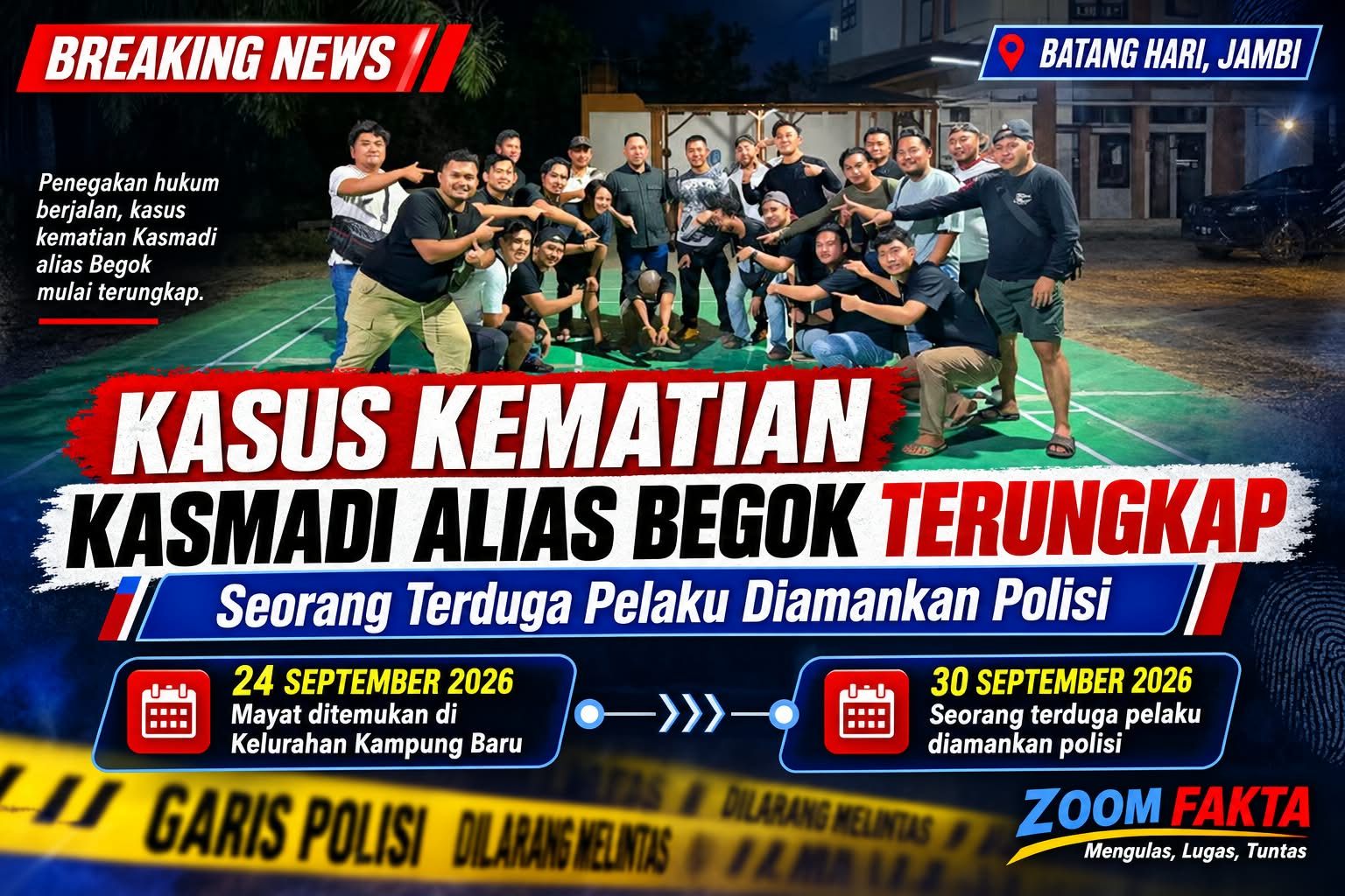 Kasus Kematian Kasmadi Alias Begok Terungkap, Seorang Terduga Pelaku Diamankan