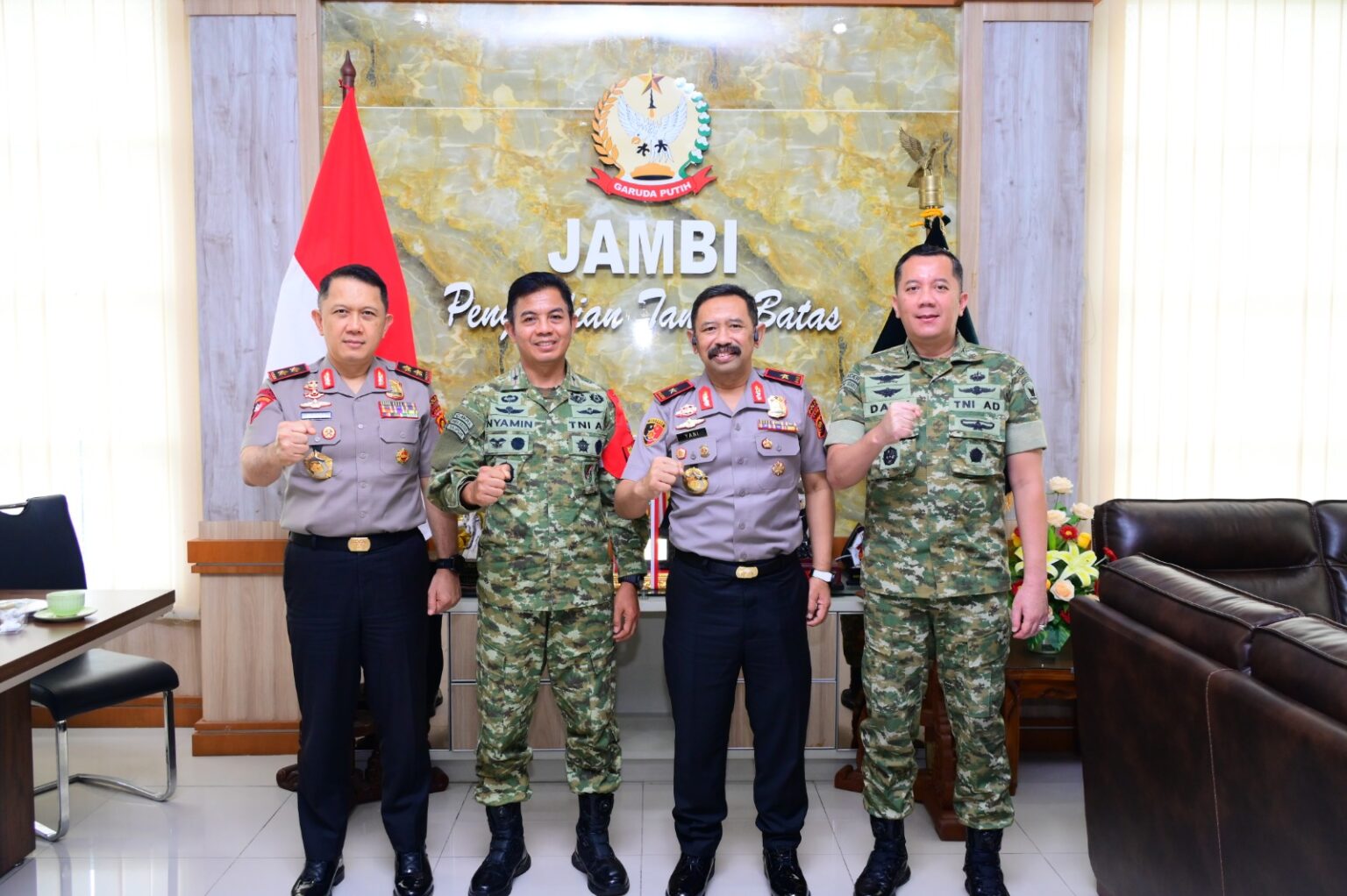 Kapolda Jambi Kunjungi Korem 042/Gapu, Perkuat Sinergi TNI-Polri